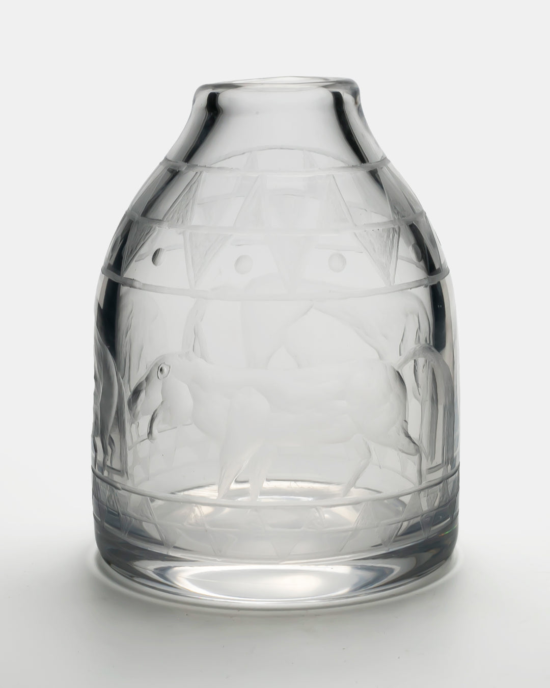 ENGRAVED VASE(CRYSTAL) H272