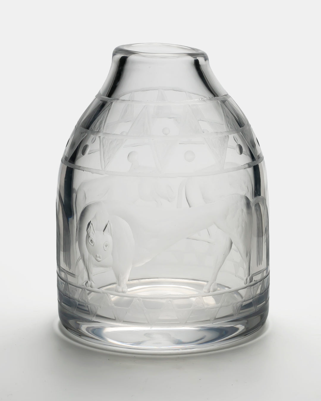 ENGRAVED VASE(CRYSTAL) H272