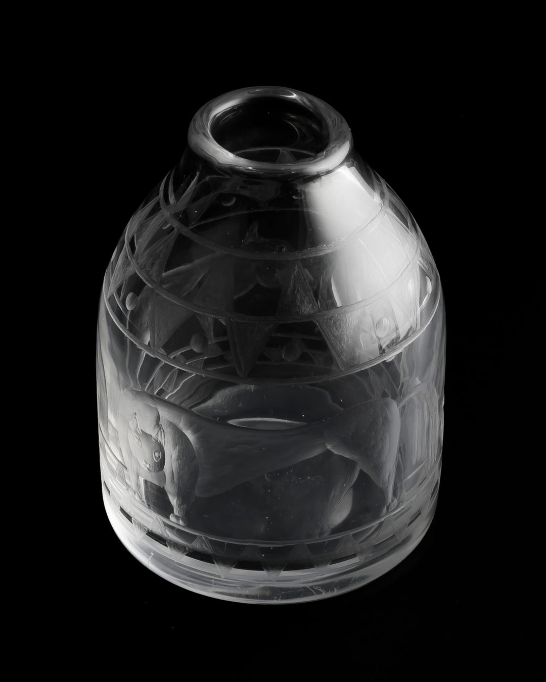 ENGRAVED VASE(CRYSTAL) H272