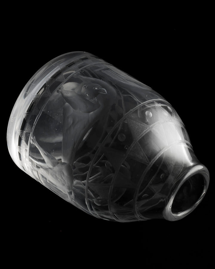 ENGRAVED VASE(CRYSTAL) H272