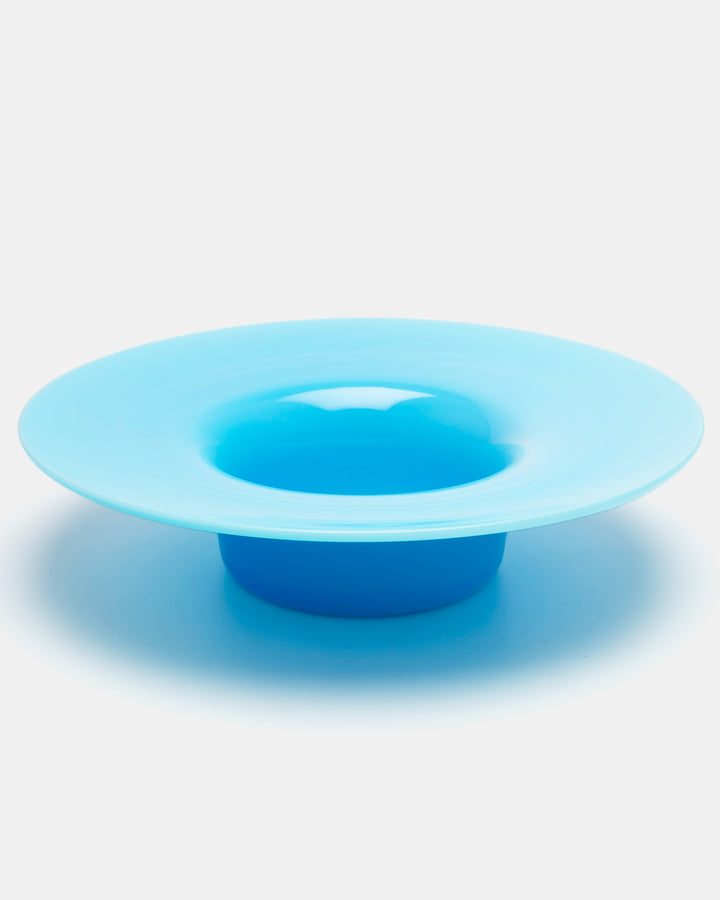 CANDLESTICK/BOWL(OPAL BLUE) H1799