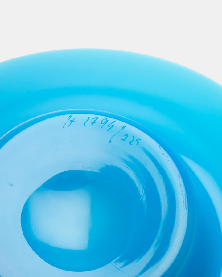 CANDLESTICK/BOWL(OPAL BLUE) H1799