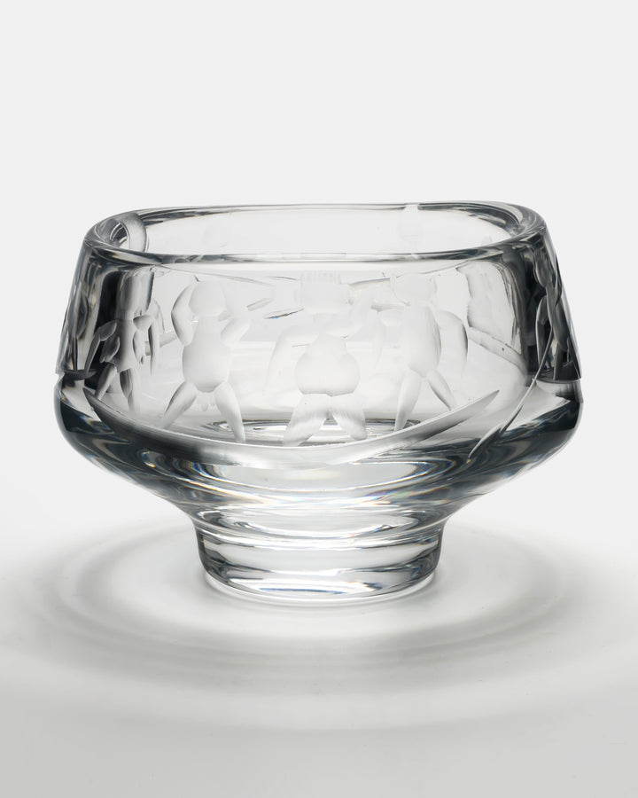 ENGRAVED BOWL(CRYSTAL) H122