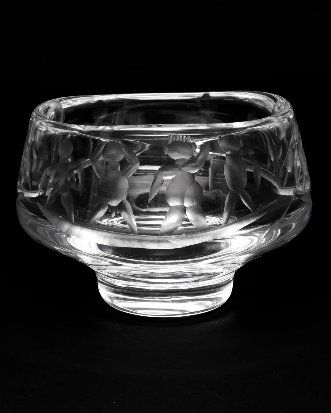ENGRAVED BOWL(CRYSTAL) H122