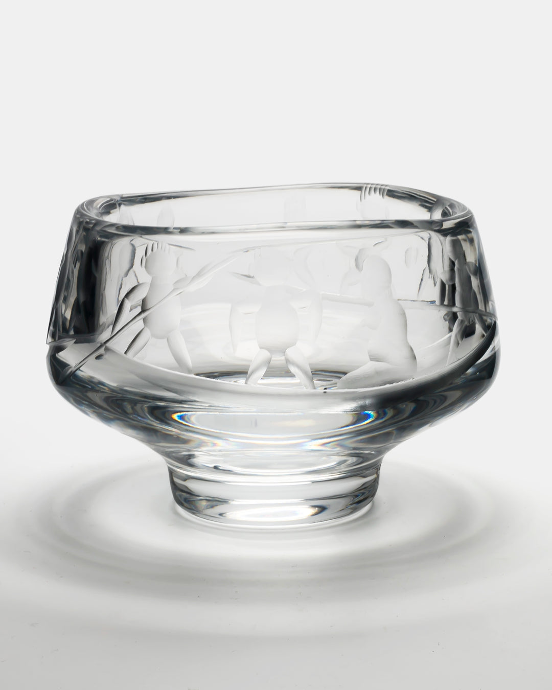 ENGRAVED BOWL(CRYSTAL) H122