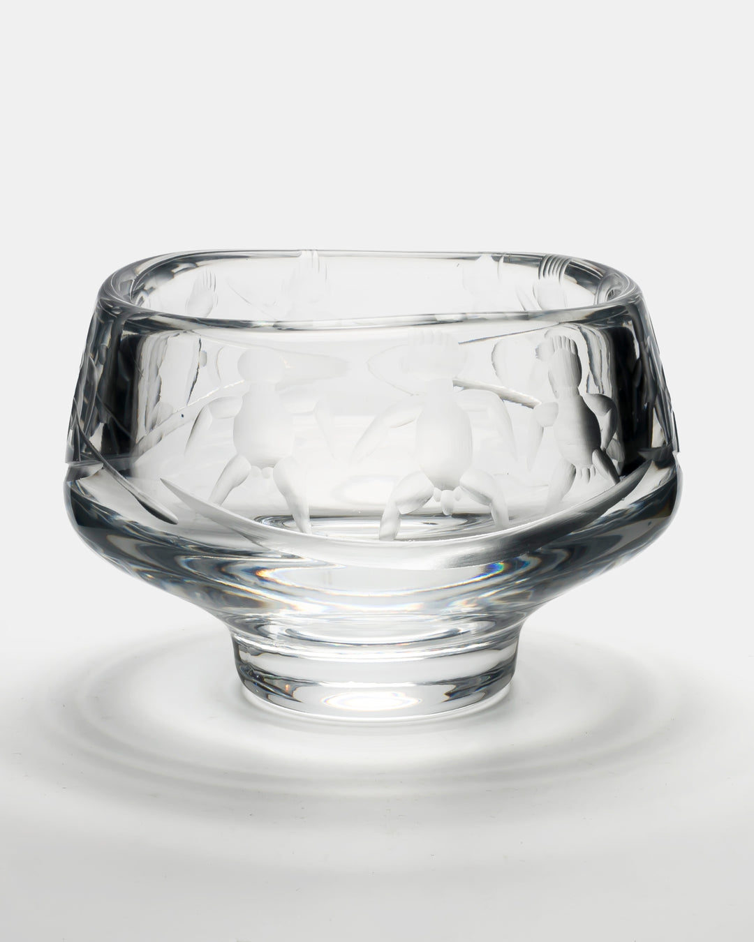 ENGRAVED BOWL(CRYSTAL) H122