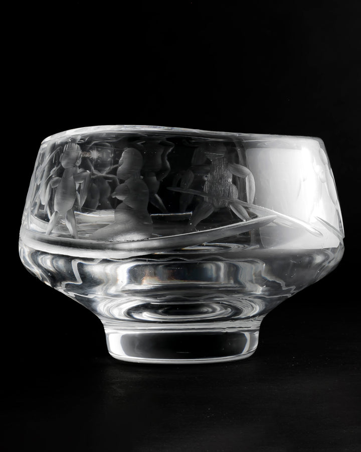 ENGRAVED BOWL(CRYSTAL) H122