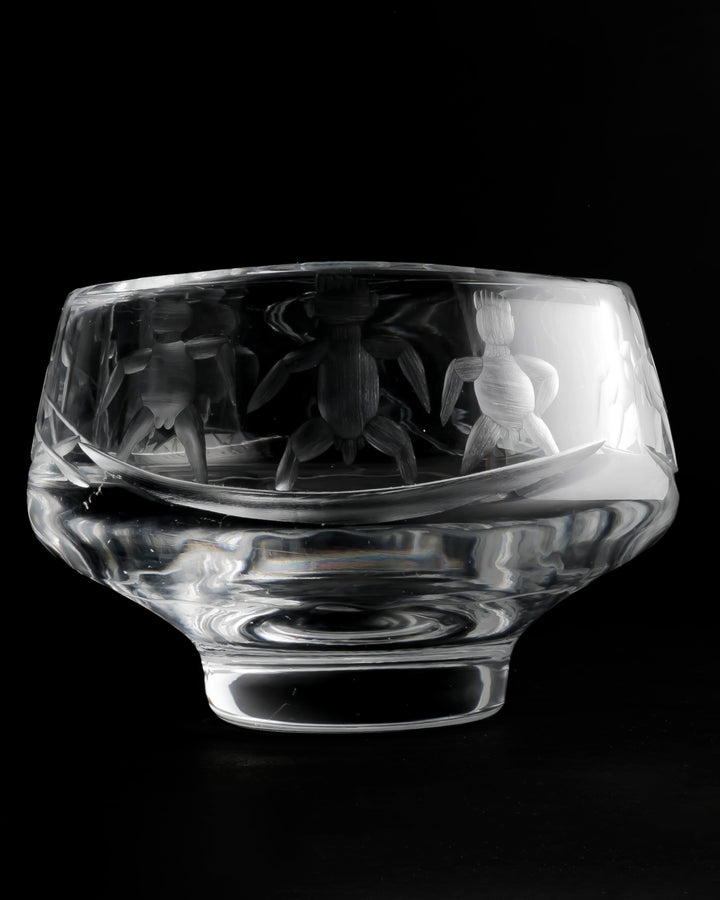 ENGRAVED BOWL(CRYSTAL) H122