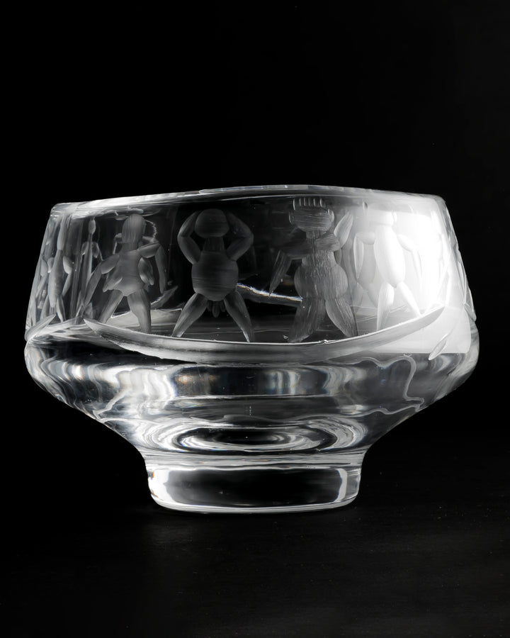 ENGRAVED BOWL(CRYSTAL) H122