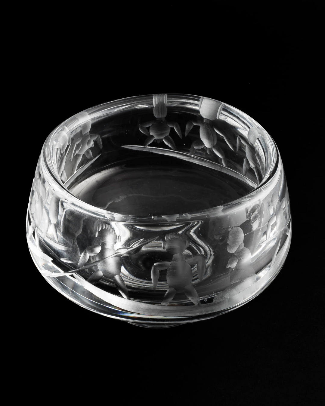 ENGRAVED BOWL(CRYSTAL) H122