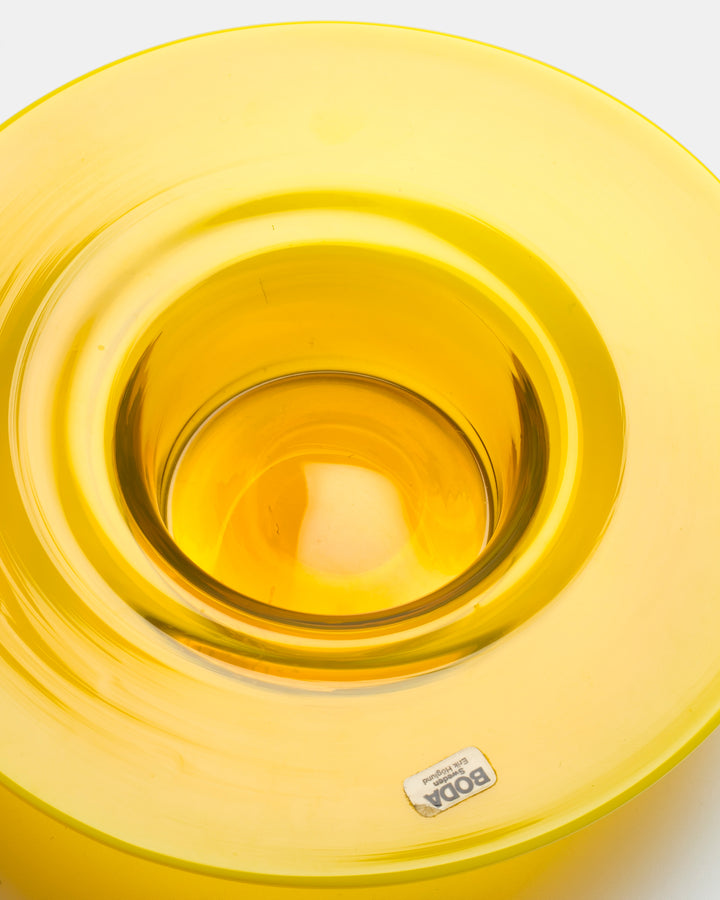 CANDLESTICK/BOWL(YELLOW) H1799