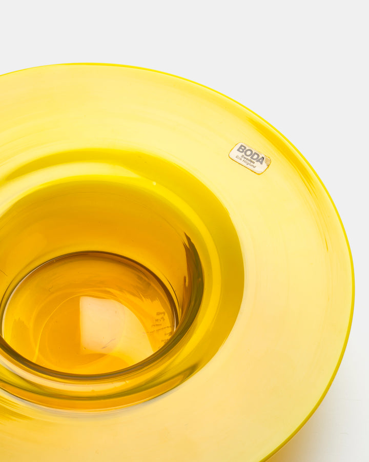 CANDLESTICK/BOWL(YELLOW) H1799