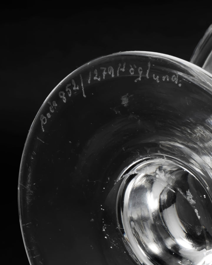 ENGRAVED BOWL ON FOOT(CRYSTAL) H852