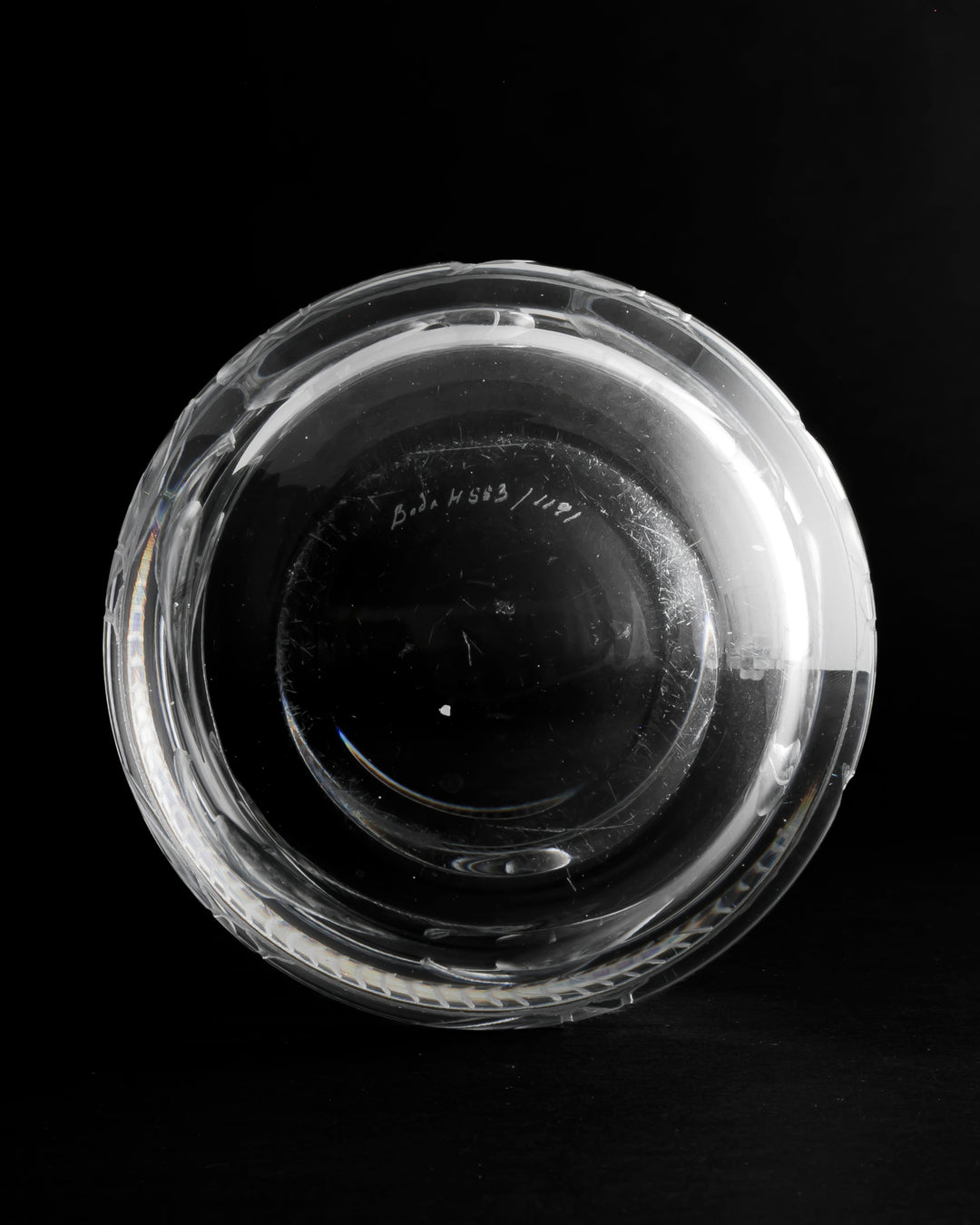 ENGRAVED BOWL(CRYSTAL) H553