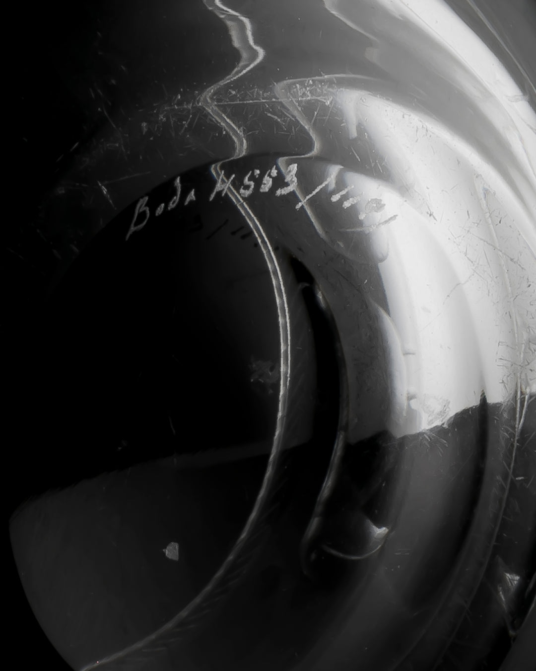 ENGRAVED BOWL(CRYSTAL) H553