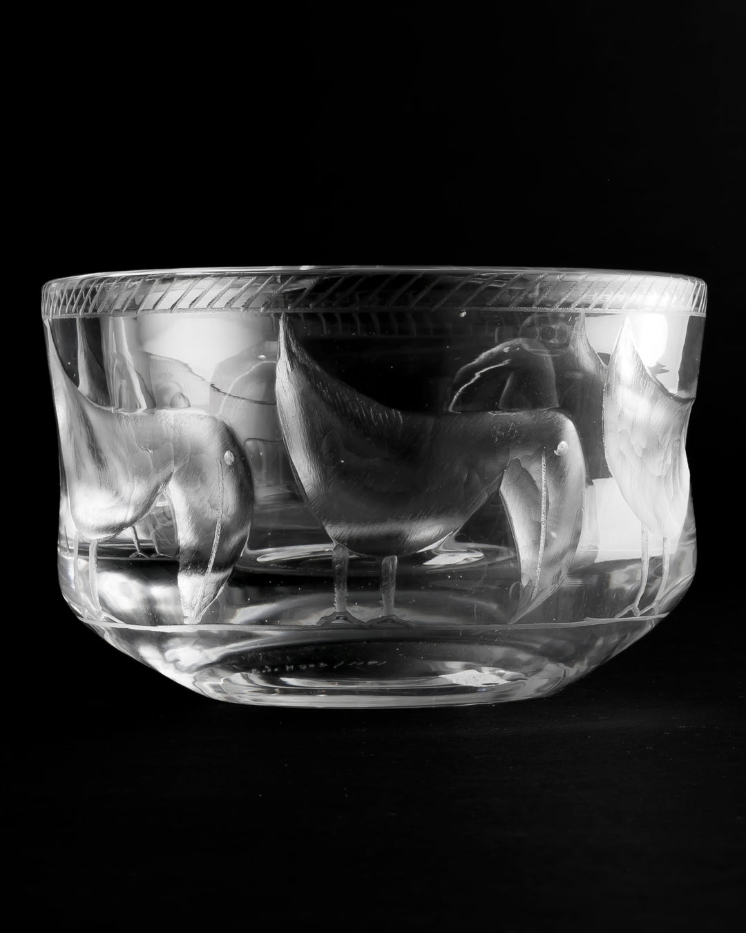 ENGRAVED BOWL(CRYSTAL) H553