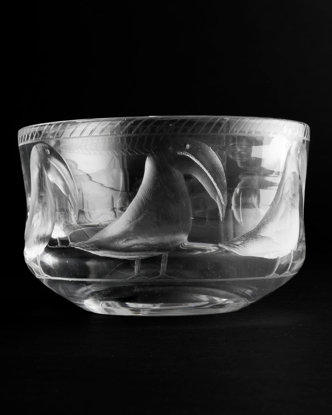 ENGRAVED BOWL(CRYSTAL) H553