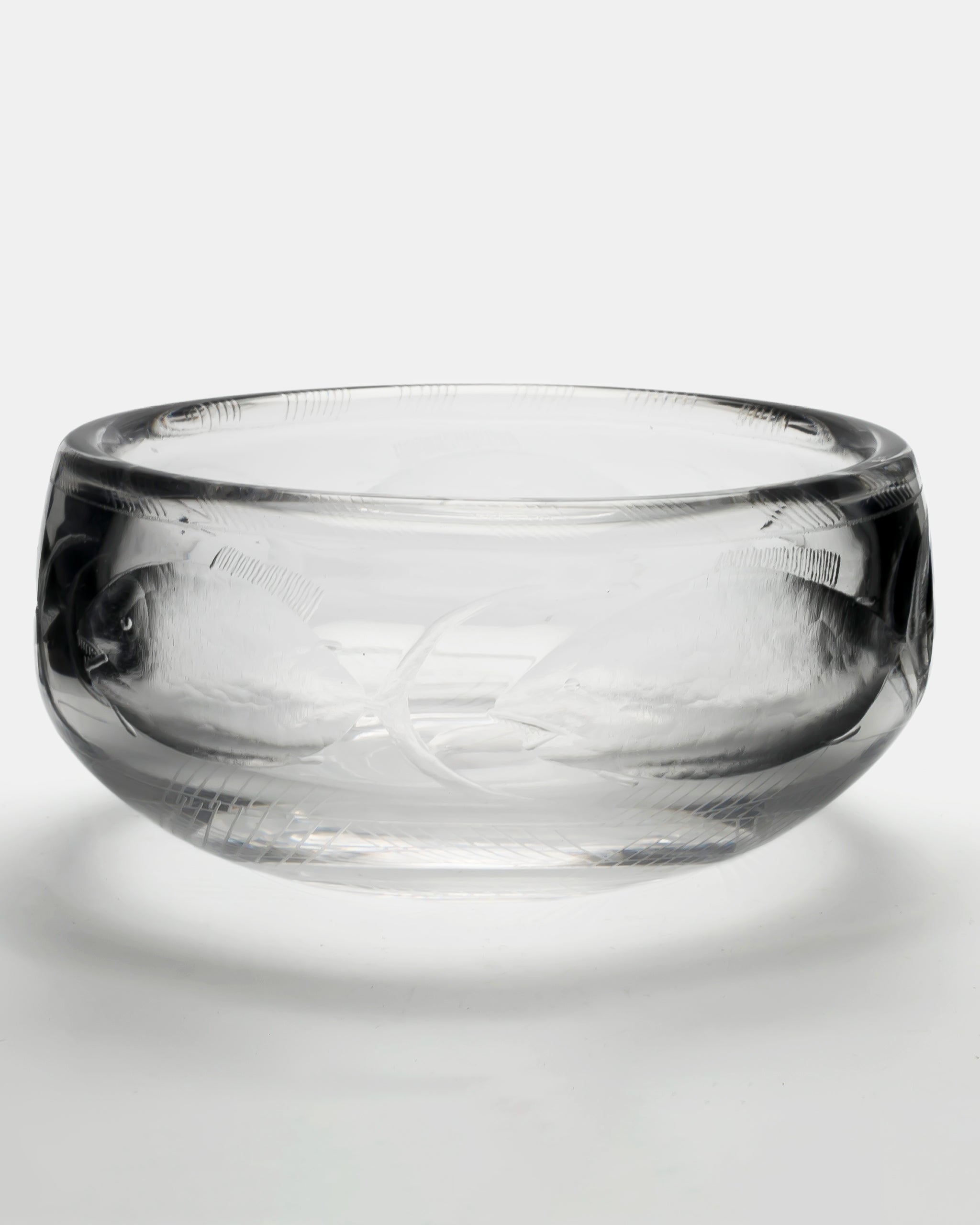 ERIK HÖGLUND | ENGRAVED BOWL(CRYSTAL) H865 | BODA – ELEPHANT
