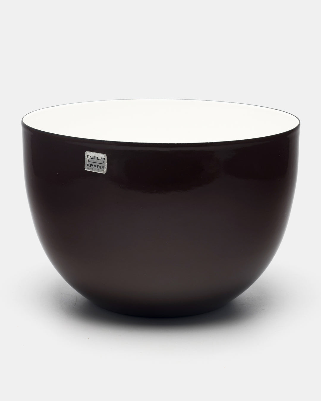 ENAMEL BOWL(BROWN/WHITE) 48/21