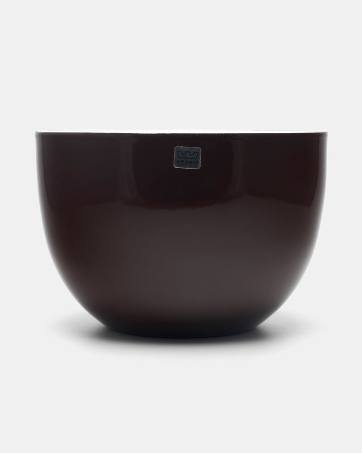 ENAMEL BOWL(BROWN/WHITE) 48/21