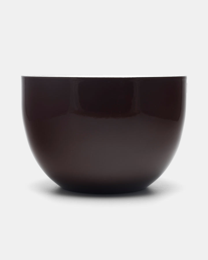 ENAMEL BOWL(BROWN/WHITE) 48/21