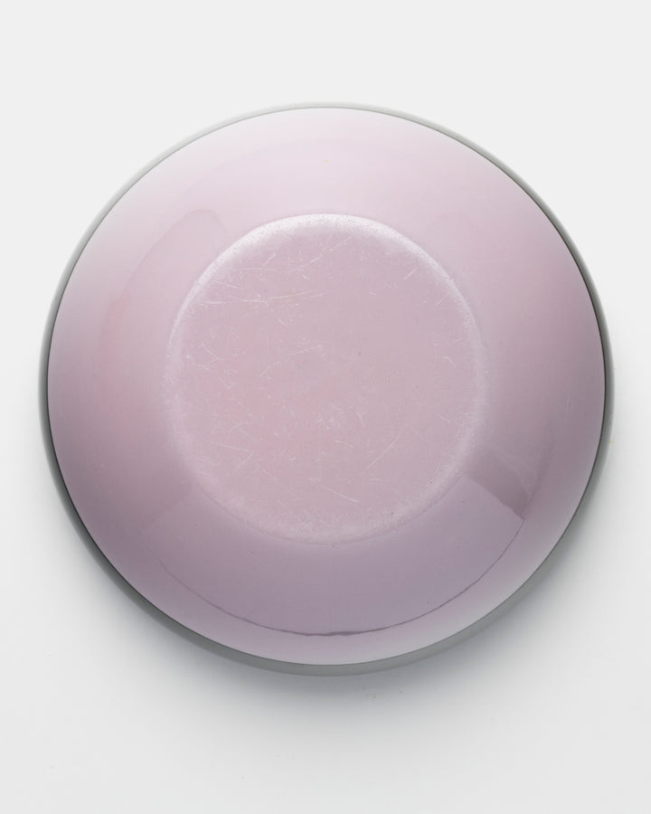 ENAMEL BOWL(PINK/DARK OLIVE) 46/16