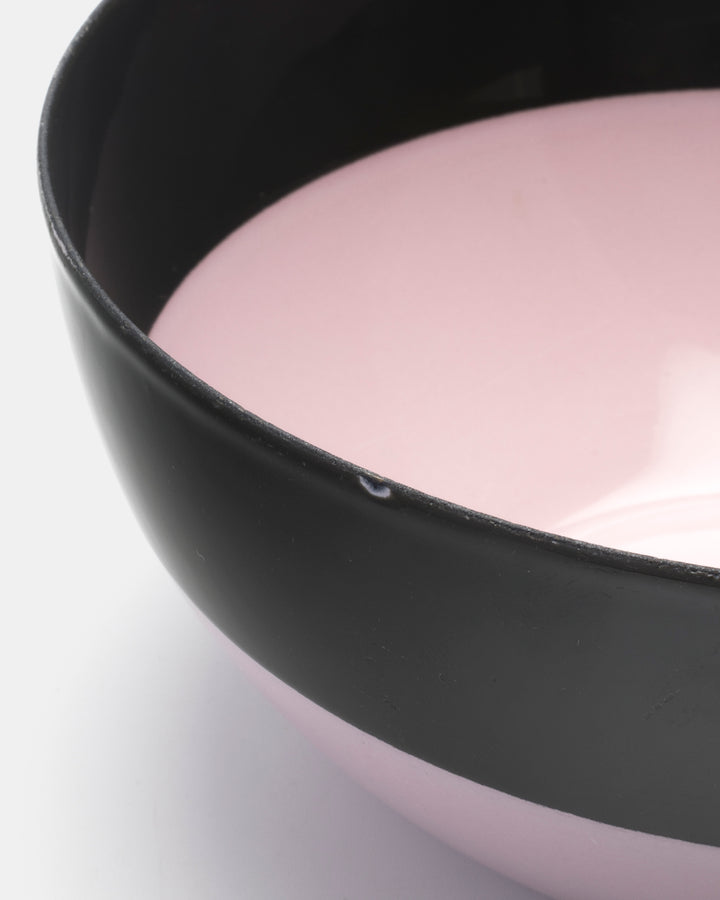 ENAMEL BOWL(PINK/DARK OLIVE) 46/16