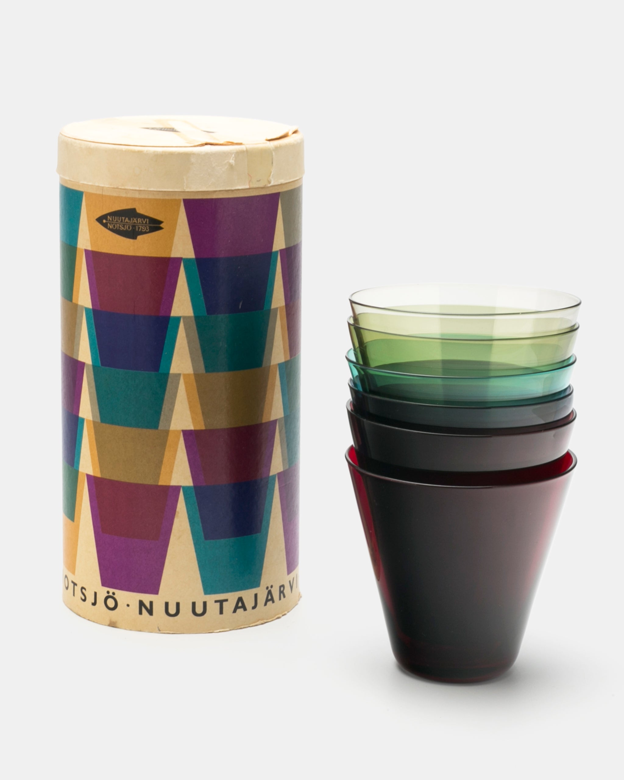 KAJ FRANCK | “TOIVE PAKKAUS” TUMBLER SET with BOX 2744-020