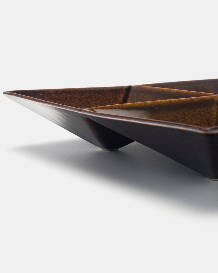 KF-1 HORS D'OEUVRE DISH(BROWN)
