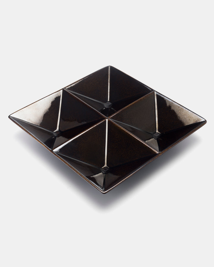 KF-1 HORS D'OEUVRE DISH(DARK BROWN)
