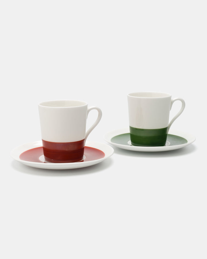 "COLOR" DEMITASSE C&S(RED / GREEN) SA