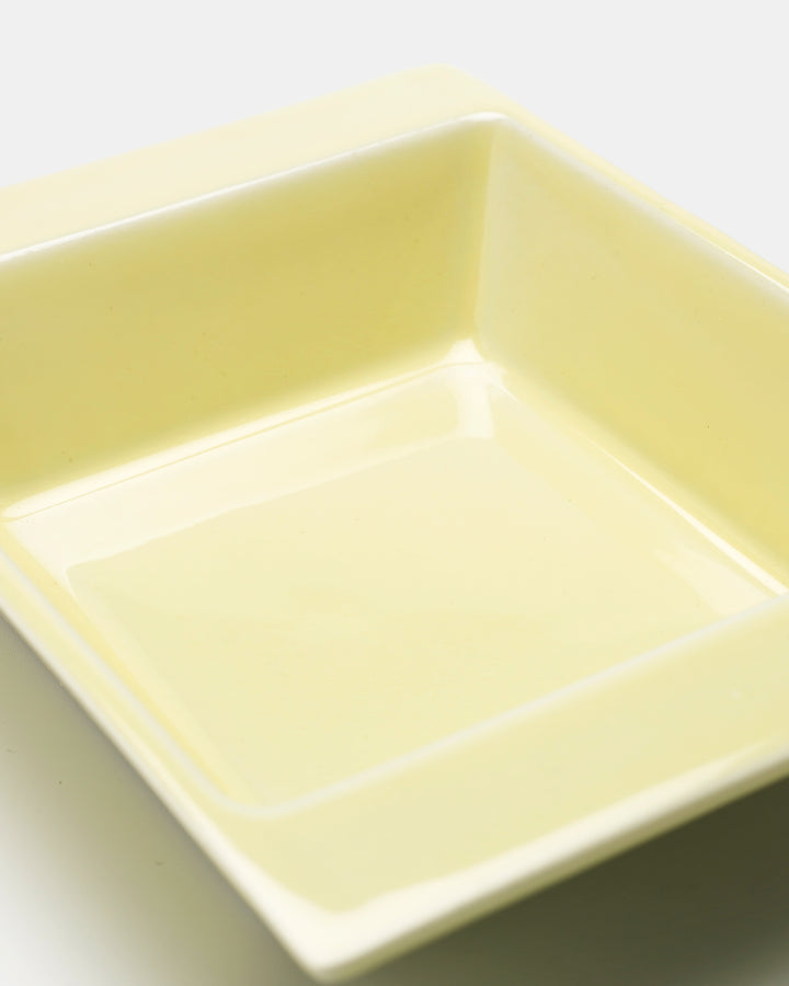 "PASTELLA" SQUARE PLATE(YELLOW) ST