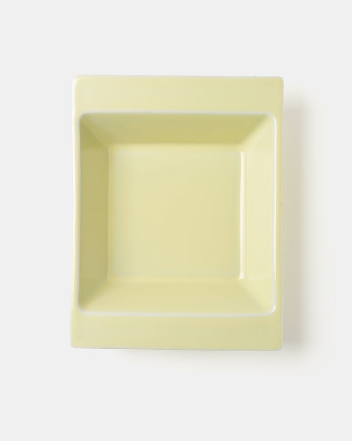 "PASTELLA" SQUARE PLATE(YELLOW) ST