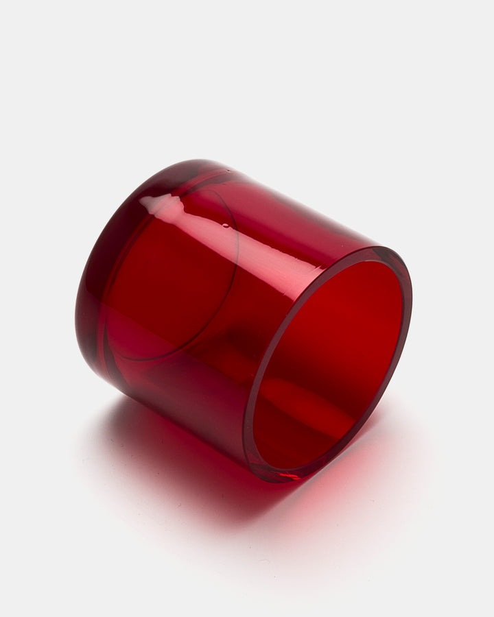 COVERD CYLINDRICAL JAR(RED) SH126