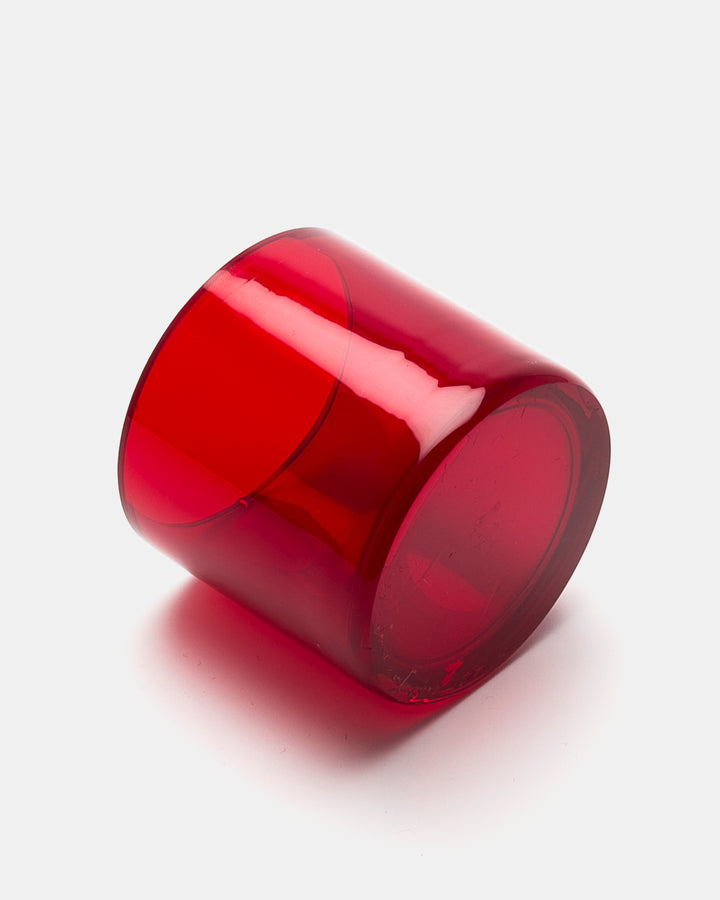 COVERD CYLINDRICAL JAR(RED) SH126