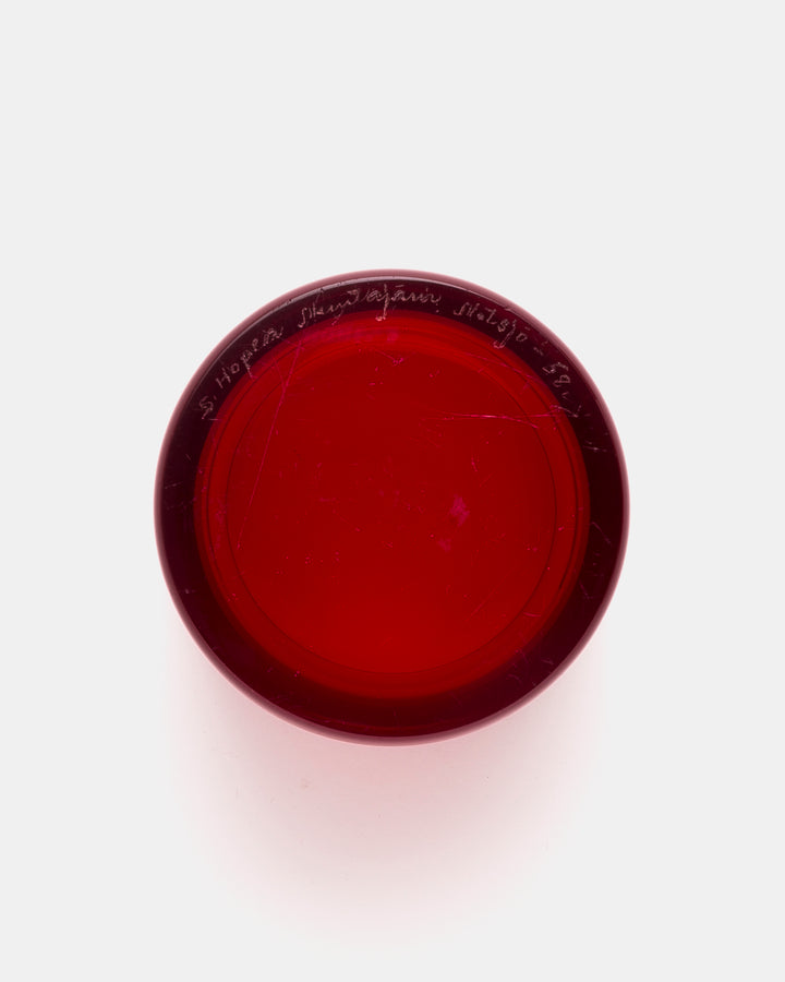 COVERD CYLINDRICAL JAR(RED) SH126