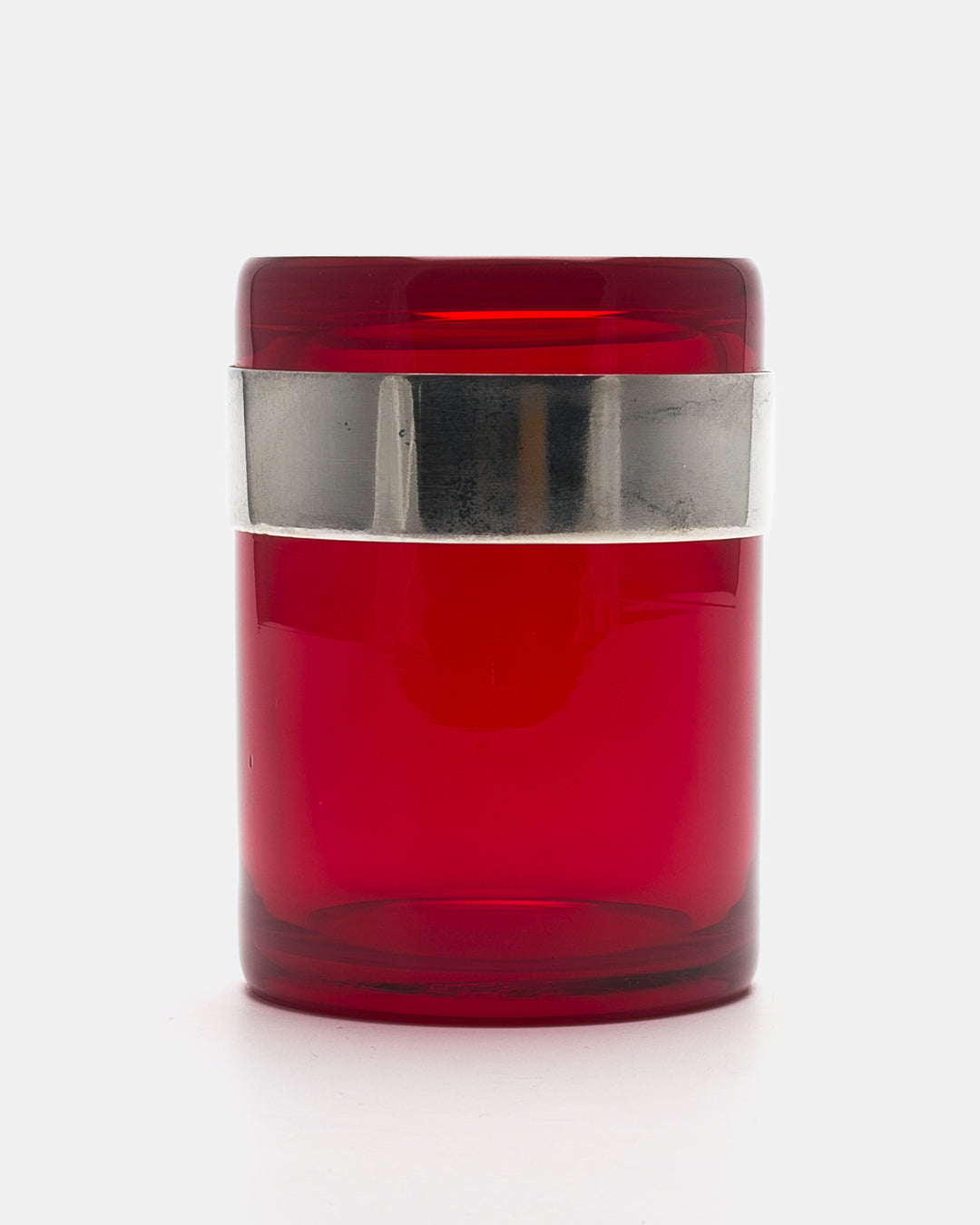 COVERD CYLINDRICAL JAR(RED) SH126