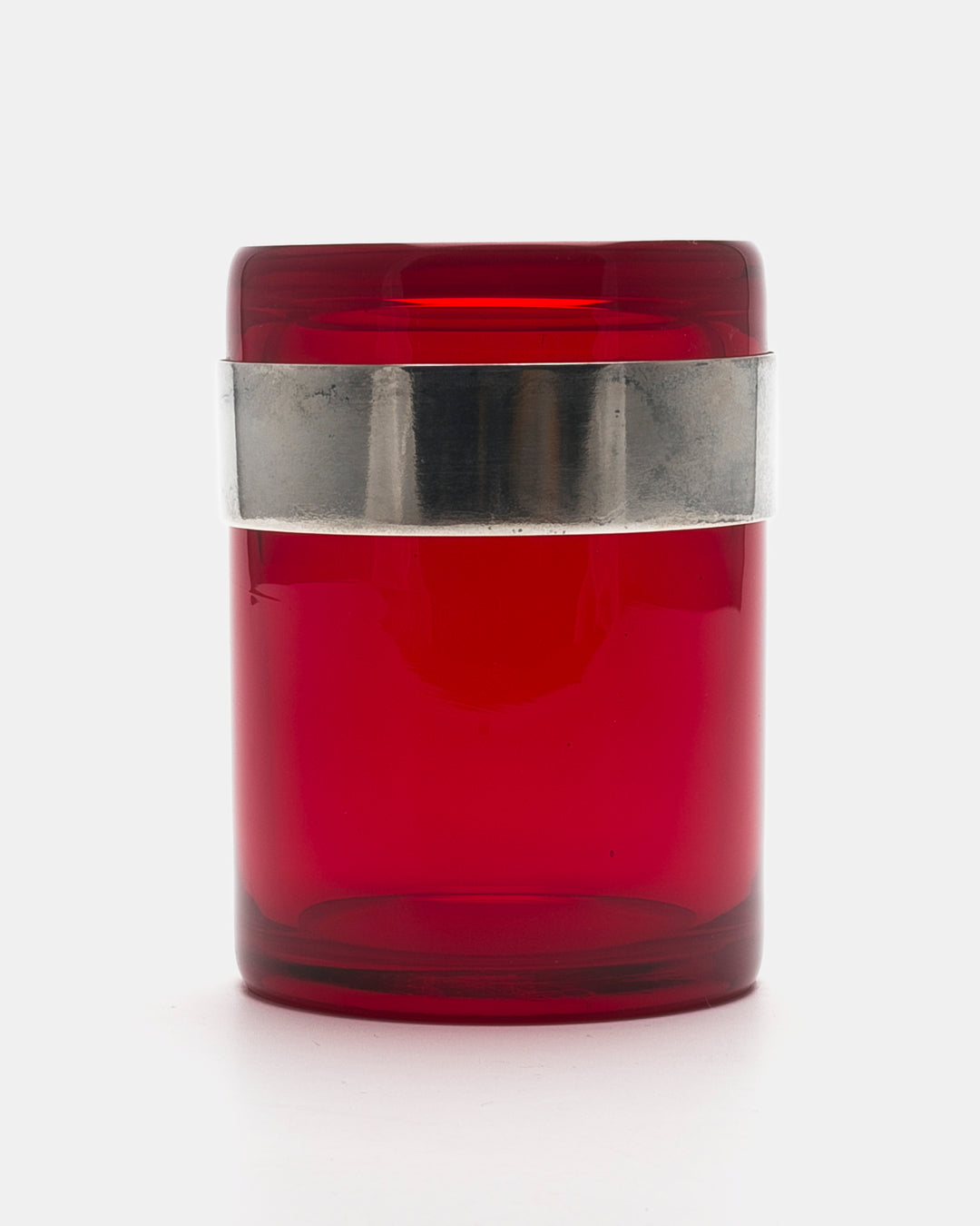 COVERD CYLINDRICAL JAR(RED) SH126