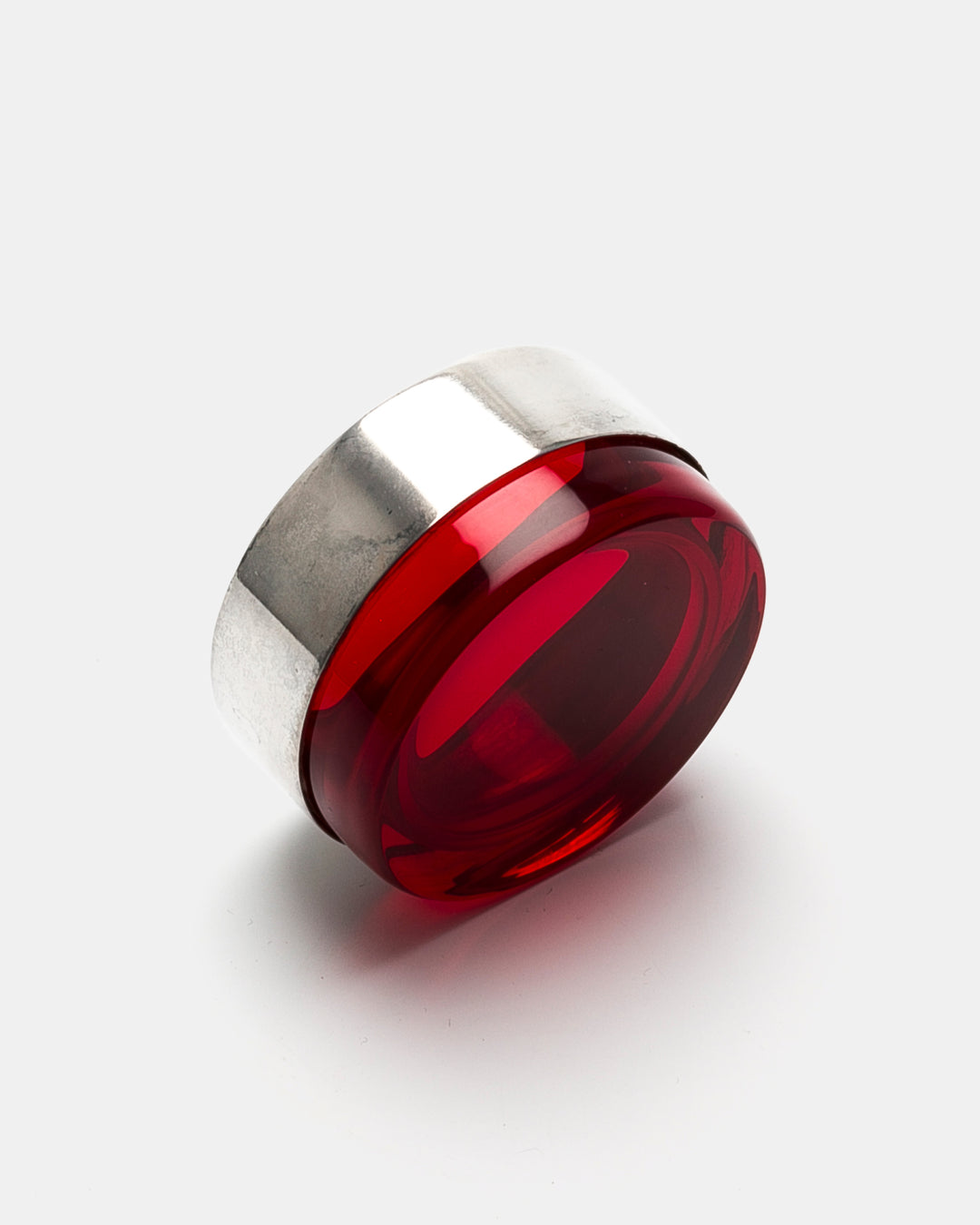 COVERD CYLINDRICAL JAR(RED) SH126