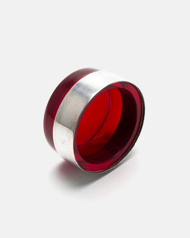 COVERD CYLINDRICAL JAR(RED) SH126